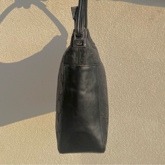 Gucci GG Monogram Nylon Leather Shoulder Bag - Picture 3 of 15